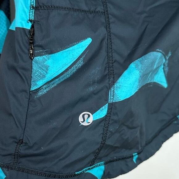 Lululemon Back Pack It Jacket Back Spin Stroke Peacock Blue Hooded Full Zip 2 - Picture 4 of 6